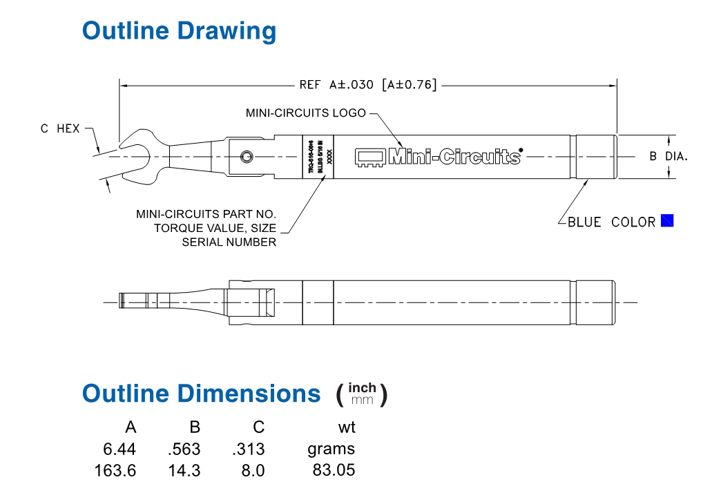 トルクレンチ SMA, 3.5 mm, 2.92 mm, 2.4 mm対応 MFTW-01 ドライバー、レンチ